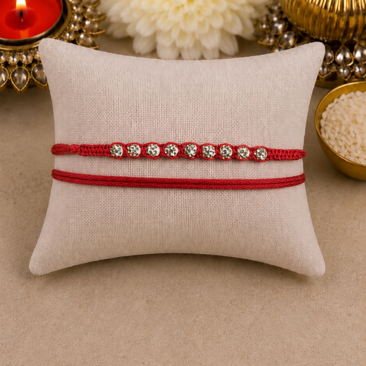 Silver Swarovski Knotted Designer Laxmi String