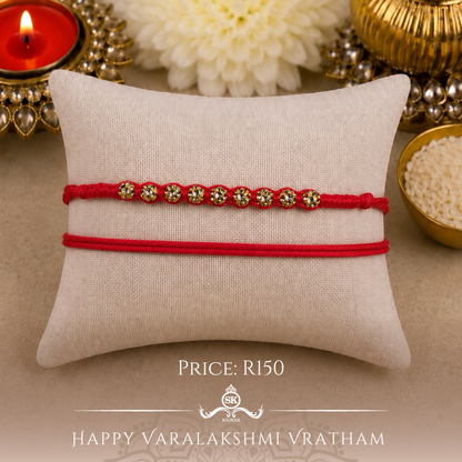 Gold Swarovski Knotted Designer Laxmi String