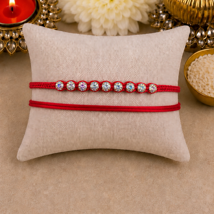 Rainbow Swarovski Knotted Designer Laxmi String