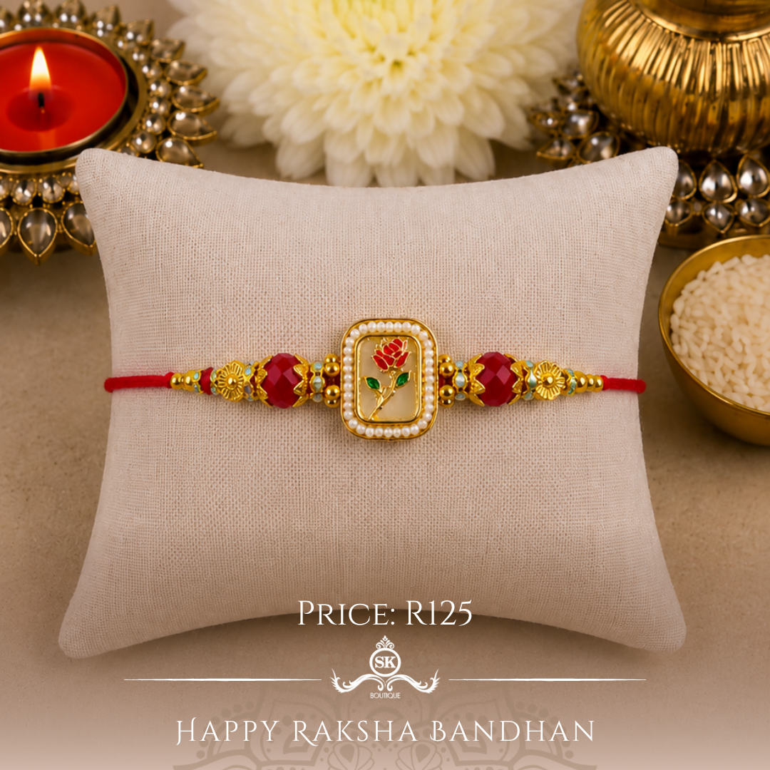 Flower Kundan Designer Rakhi