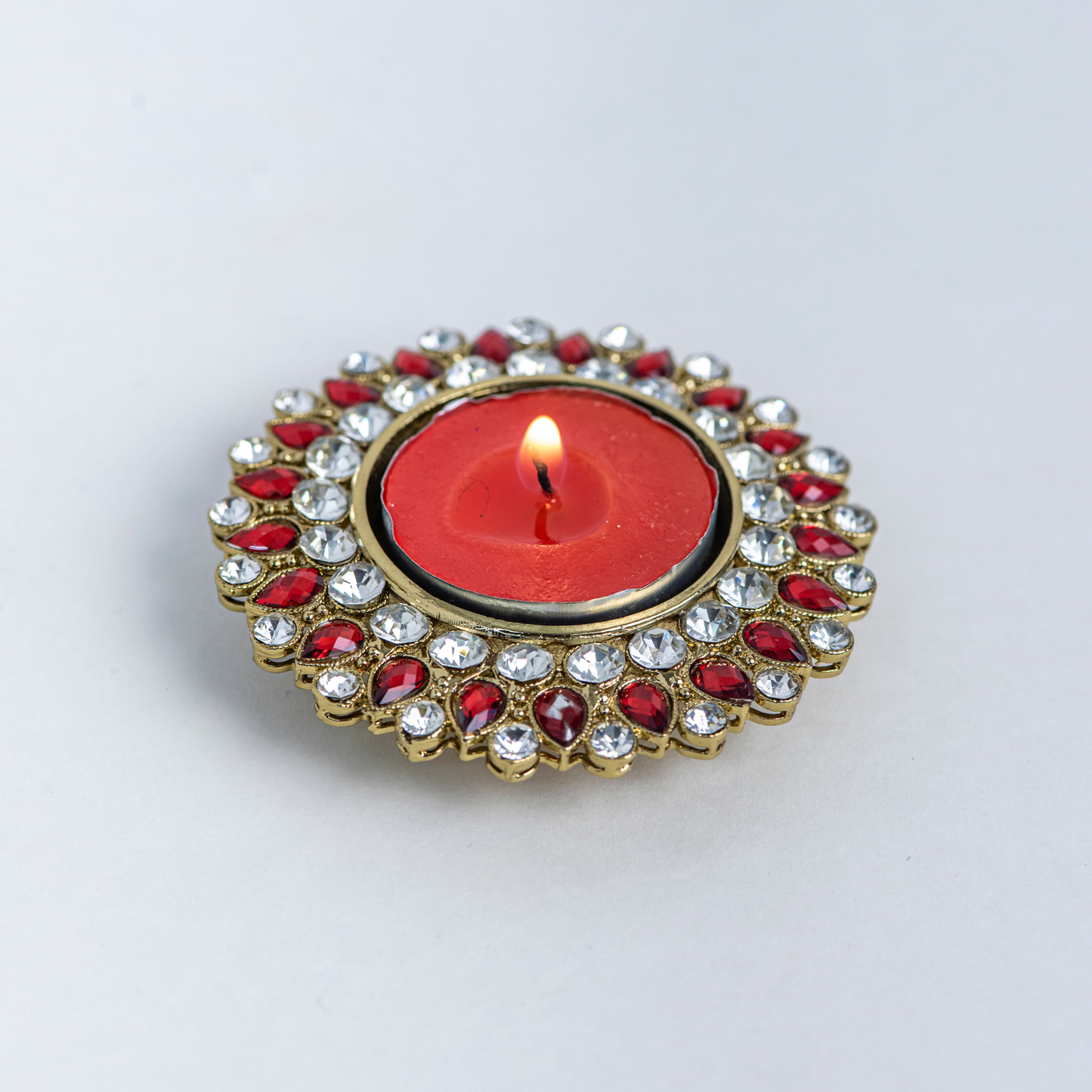 Red & Gold Complex Diya