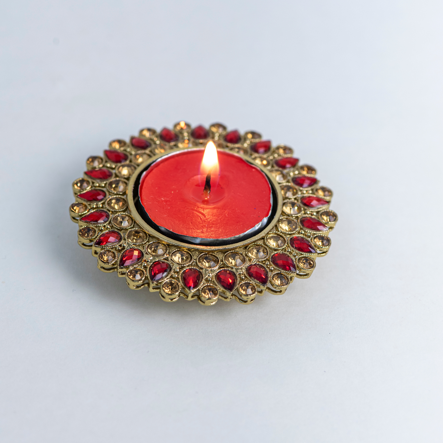 Red & Gold Complex Diya
