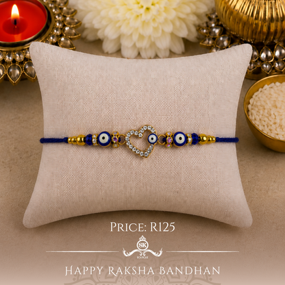 Heart Evil Eye Designer Rakhi