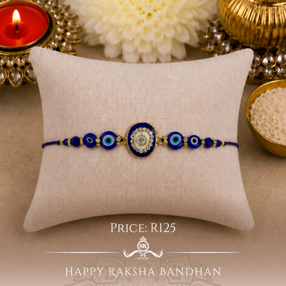 Dark Blue Evil Eye Designer Rakhi
