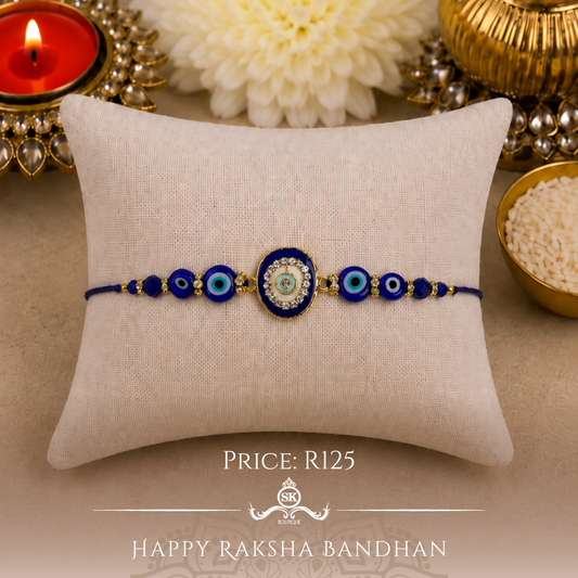 Dark Blue Evil Eye Designer Rakhi