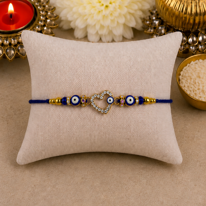 Heart Evil Eye Designer Rakhi