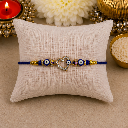 Heart Evil Eye Designer Rakhi