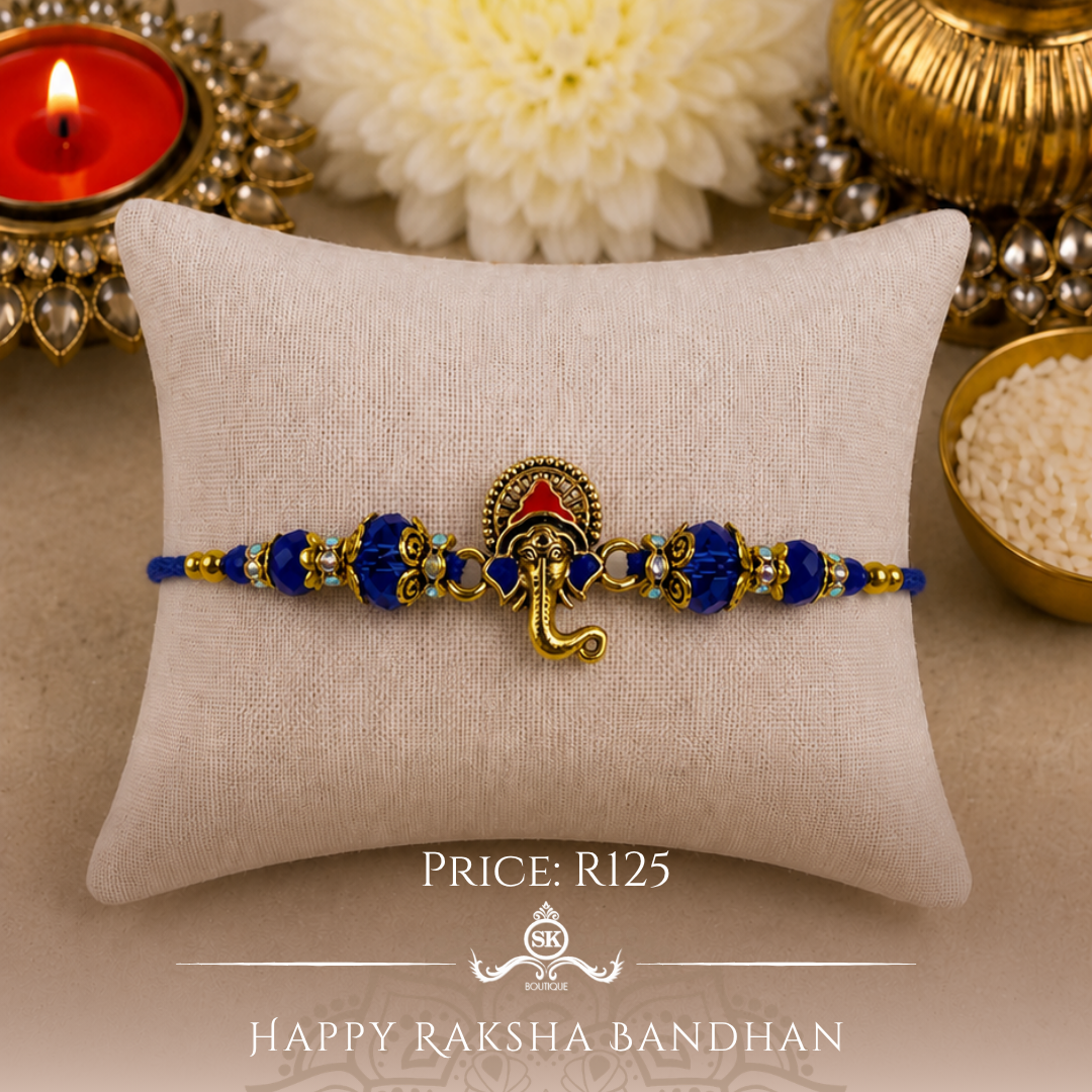 Blue Colourful Ganesha Designer Rakhi