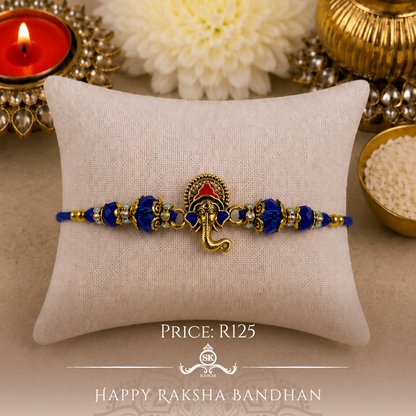 Blue Colourful Ganesha Designer Rakhi