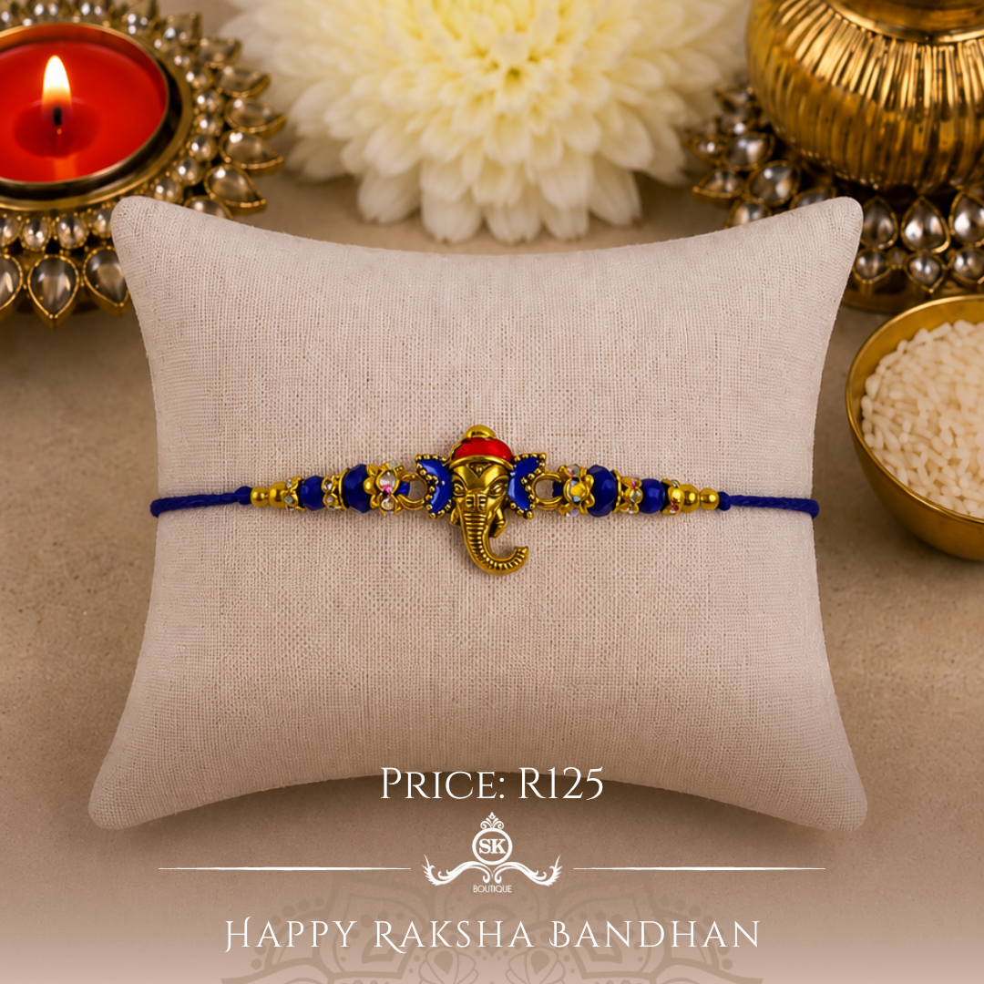 Blue Colourful Ganesha Designer Rakhi