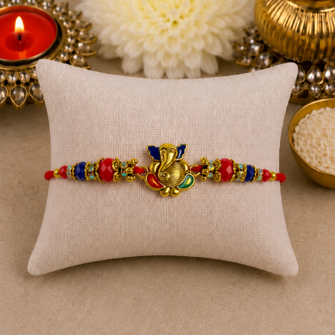 Colourful Ganesha Designer Rakhis