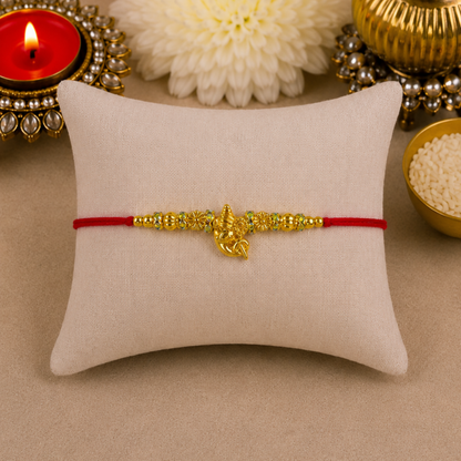 Ganesha with Florals Designer Rakhi