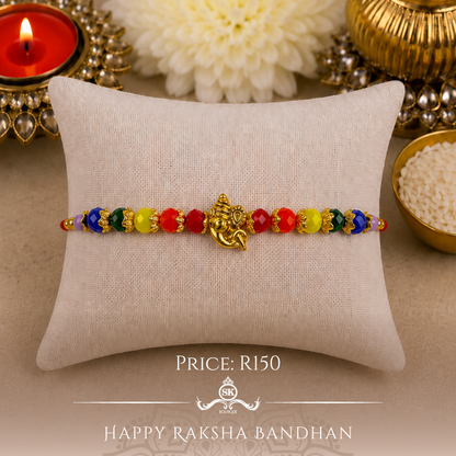 Rainbow Ganesh Designer Rakhi