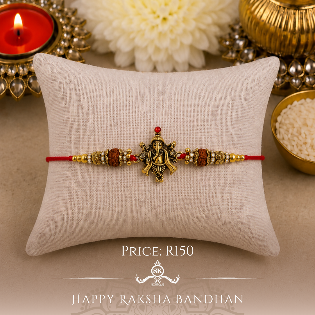 Ganesha with Rudraksh Designer Rakhi