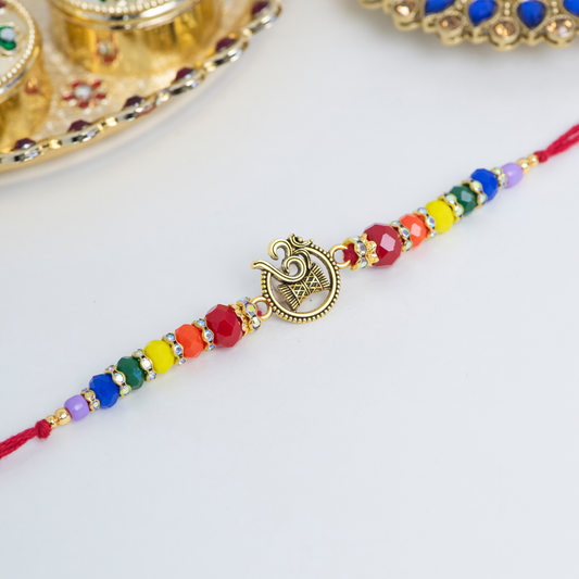 Pride Aum with Damru Designer Rakhi