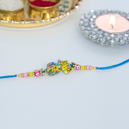 Colourful Cat Designer Rakhi
