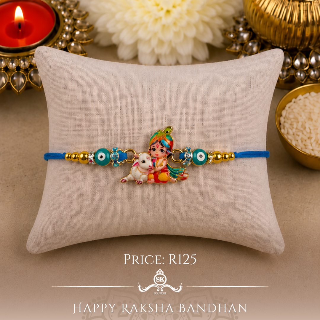 Baby Krishna with Calf Designerr Rakhi