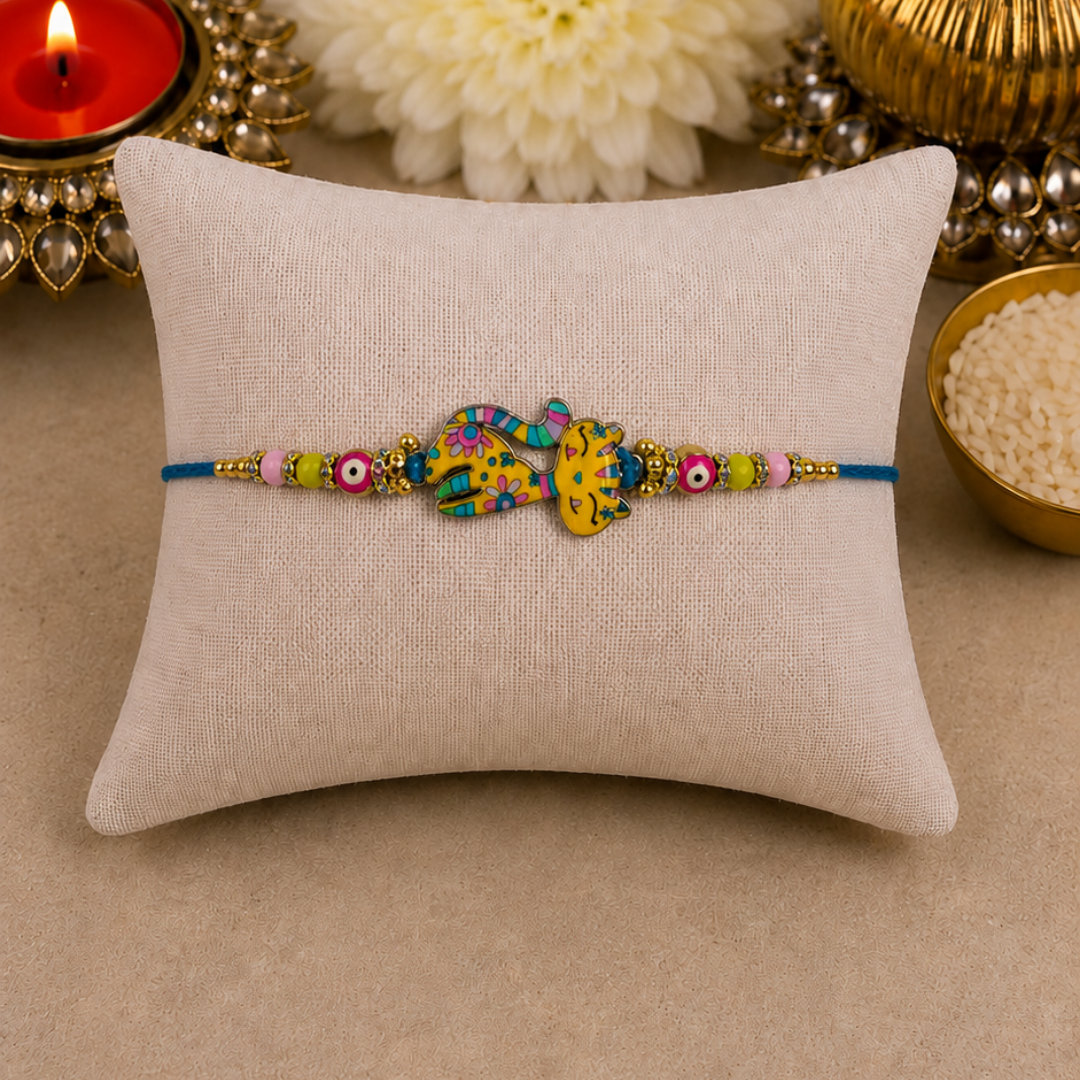 Colourful Cat Designer Rakhi