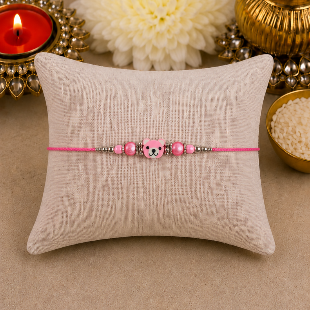 Pink Teddy Designer Rakhi