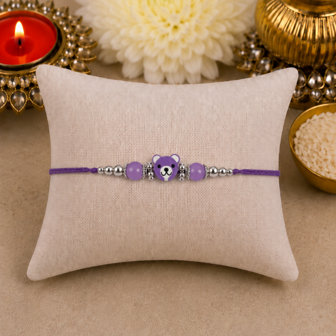 Purple Teddy Designer Rakhi