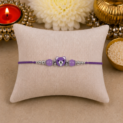 Purple Teddy Designer Rakhi
