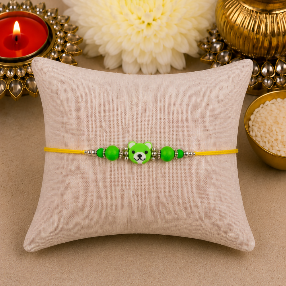 Green Teddy Designer Rakhi