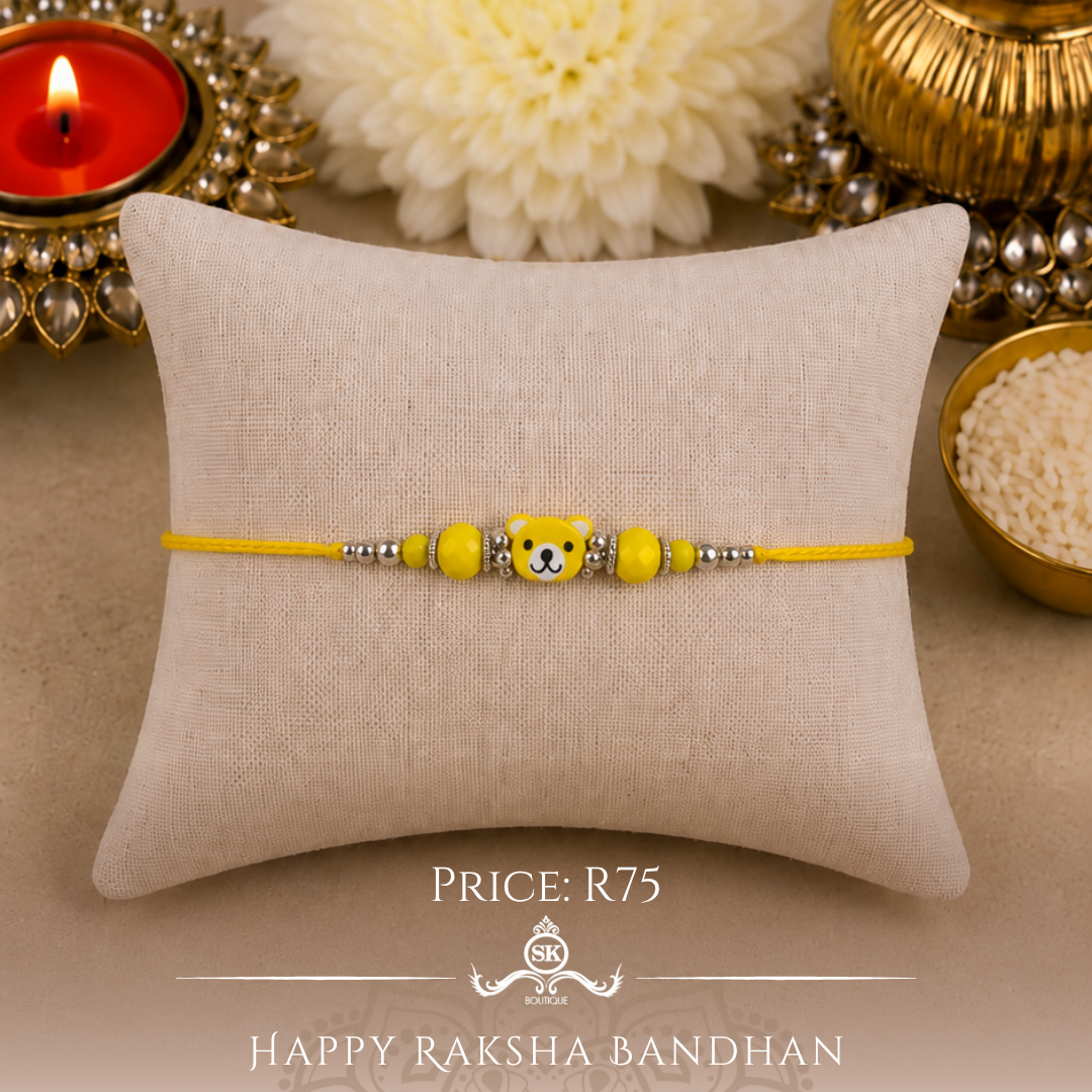 Yellow Teddy Designer Rakhi