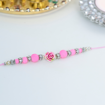 Pink Flower Kids Designer Rakhi