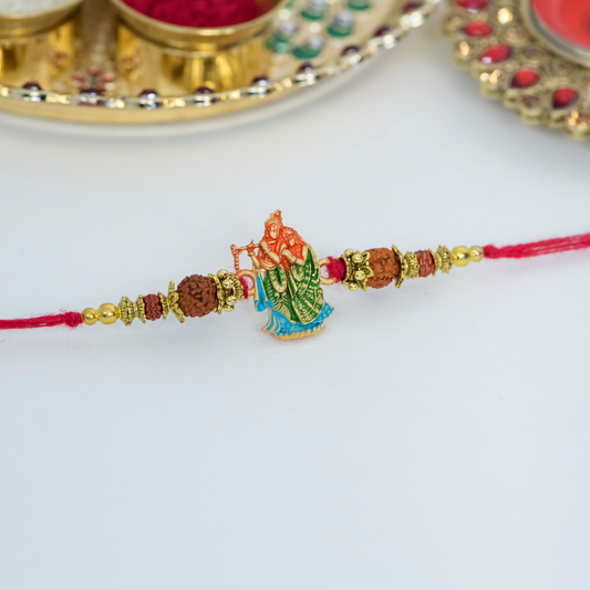 Colourful Radha Krishna Designer Rakhi