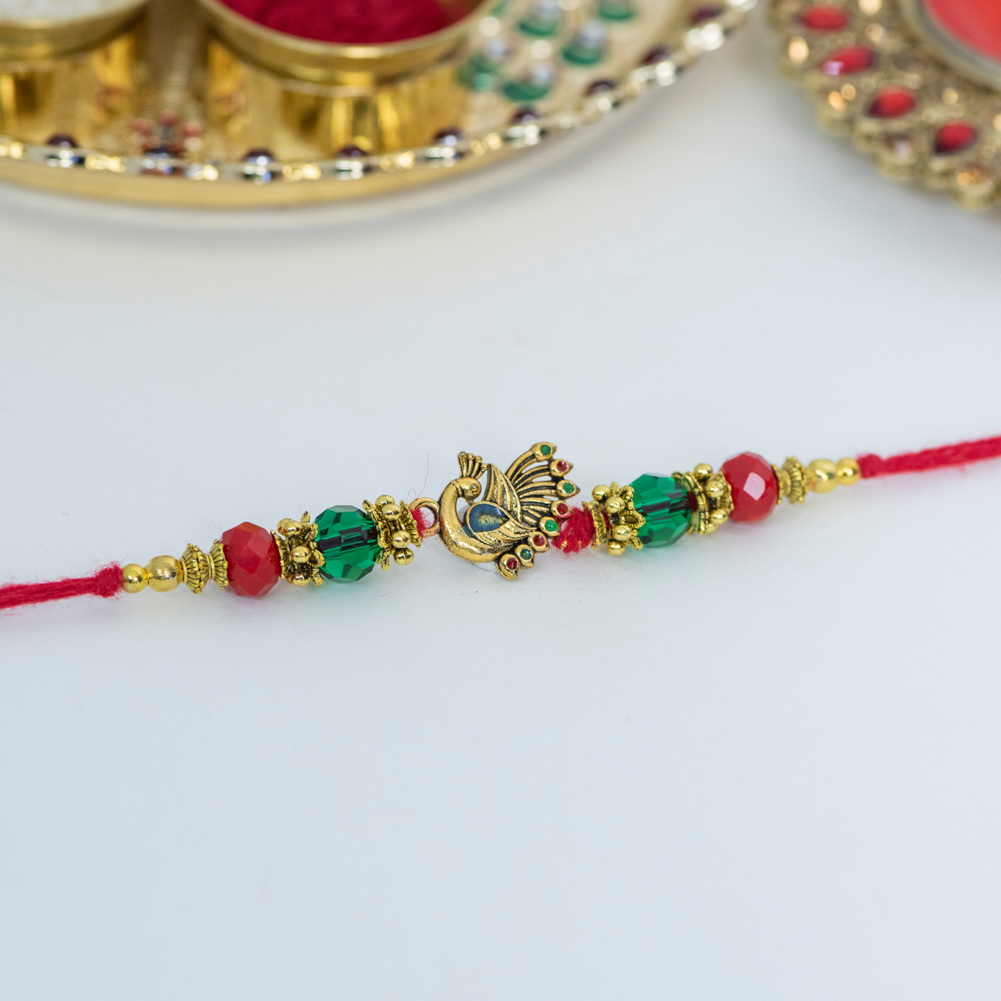 Colourful Peacock Designer Rakhi
