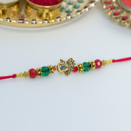 Colourful Peacock Designer Rakhi
