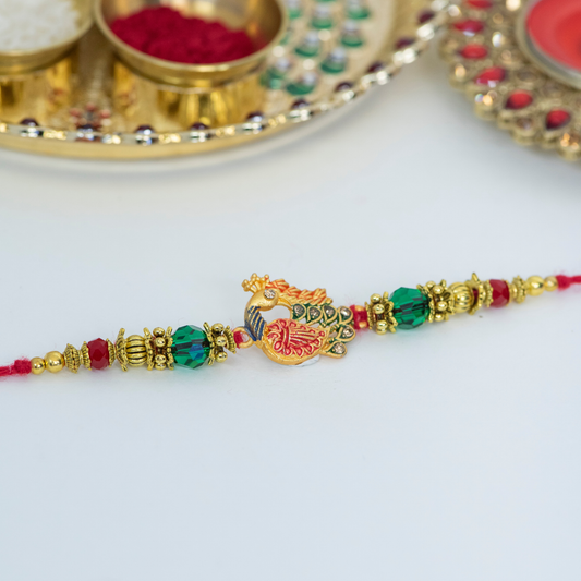 Colourful Peacock Designer Rakhi