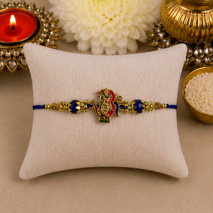 Blue Colourful Krishna Designer Rakhi