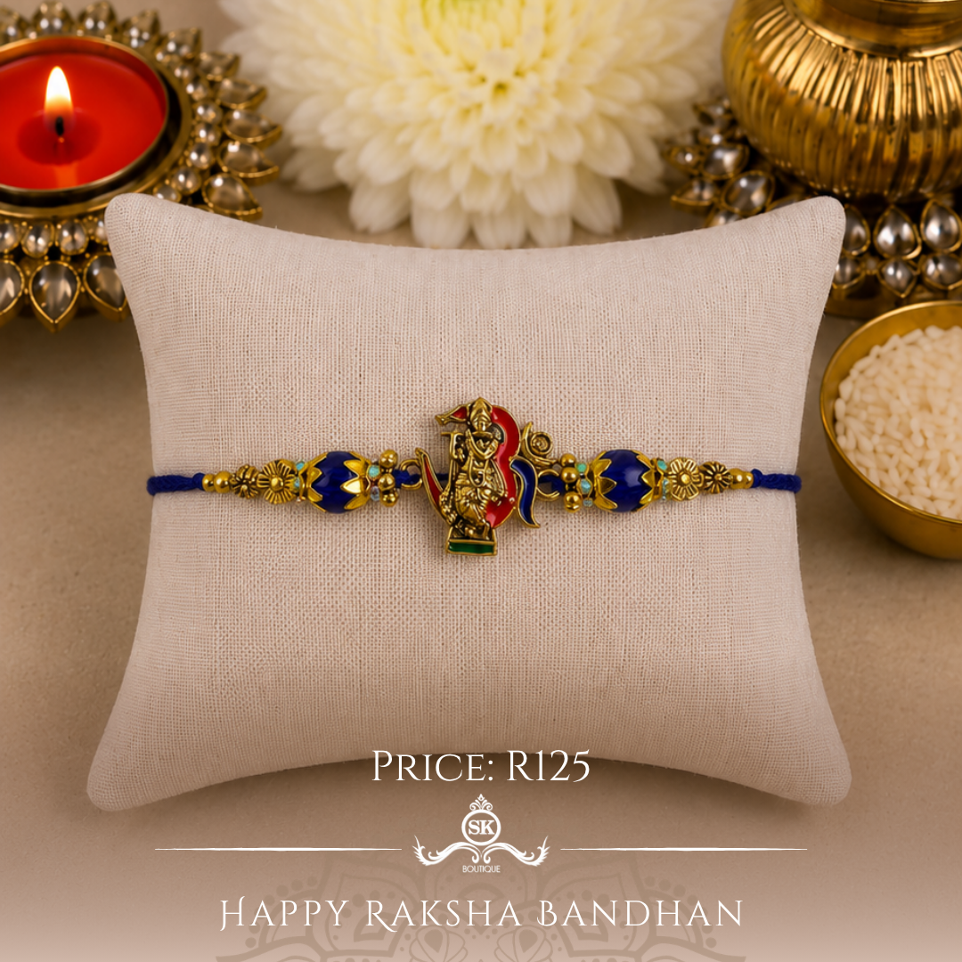 Blue Colourful Krishna Designer Rakhi