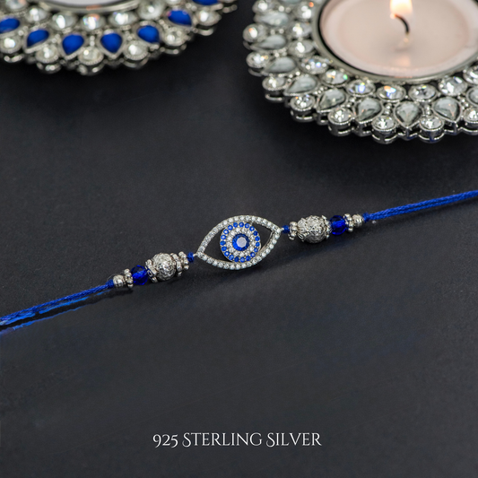 Evil Eye 925 Sterling Silver Designer Rakhi
