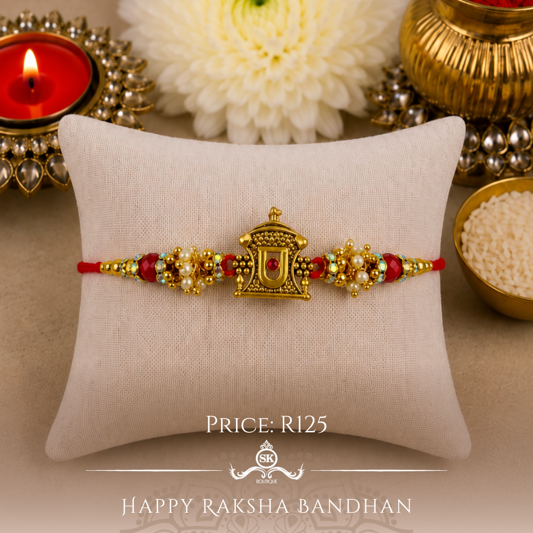 Swaminarayan Mandir with Jhumki Designer Rakhi