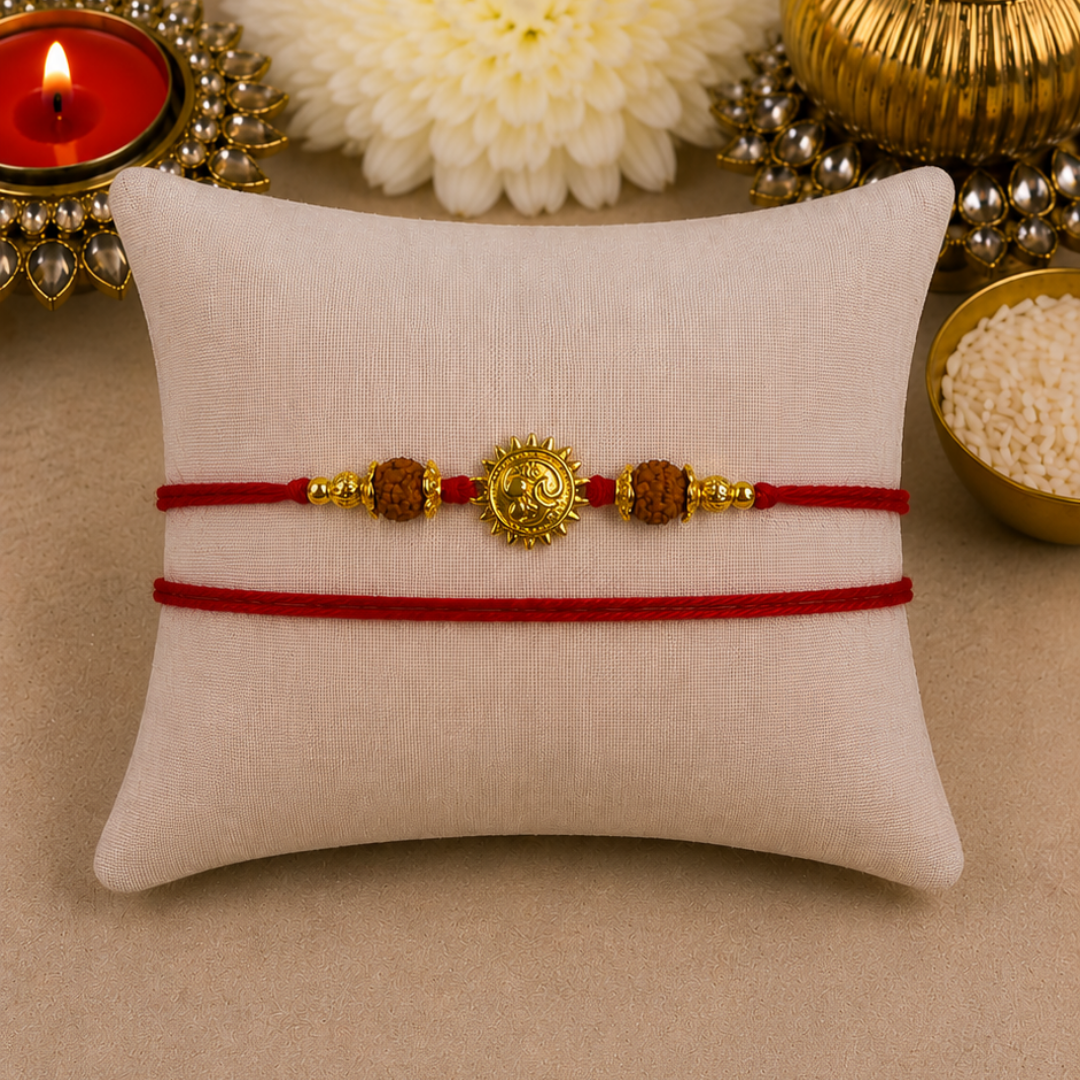 Tamil Aum with Rudraksh Designer Laxmi String