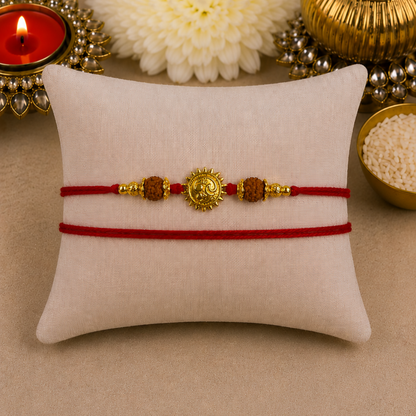 Tamil Aum with Rudraksh Designer Laxmi String