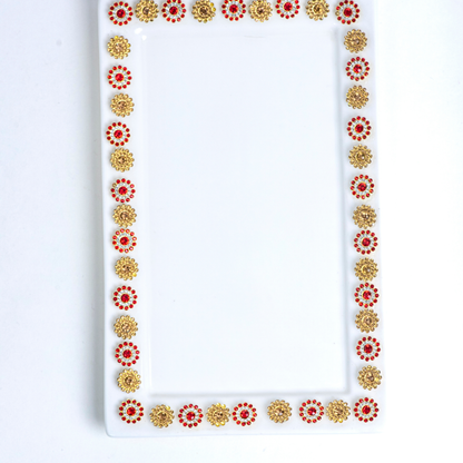 Gold Designer Ceramic Tray