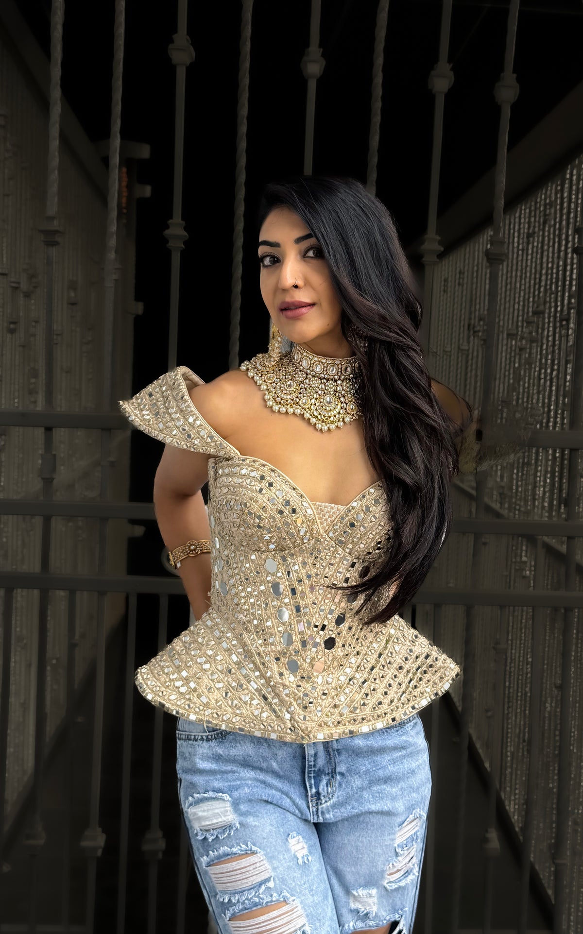 Cream Designer Blouse