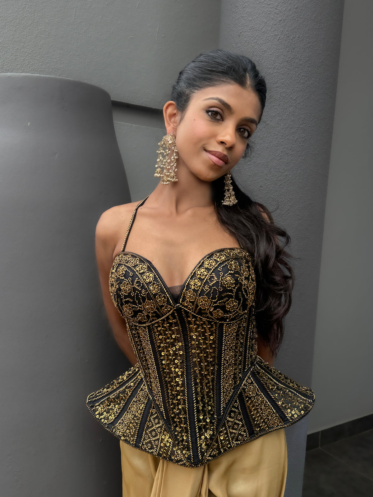 Black & Gold Designer Blouse