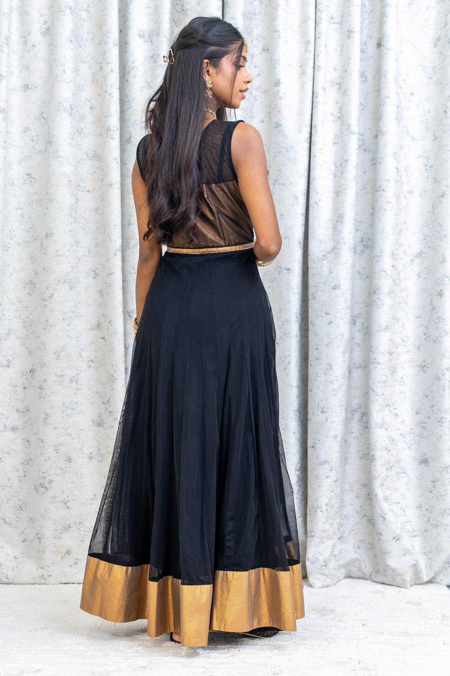Black Net Punjabi Set