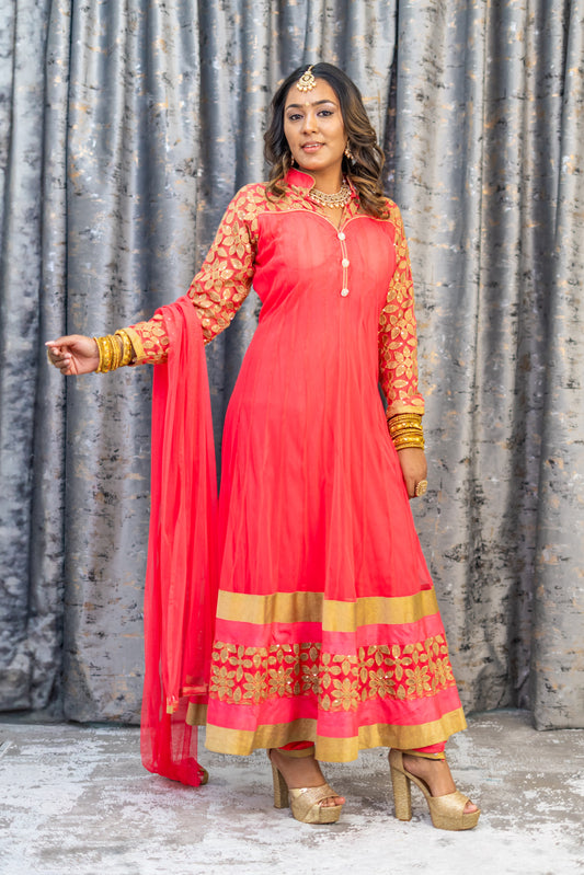Coral Net Punjabi Set