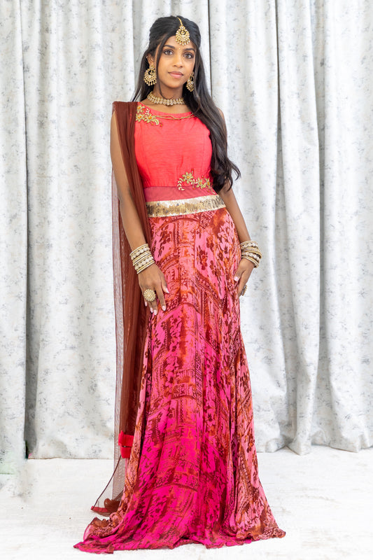 Printed Chiffon Punjabi Set