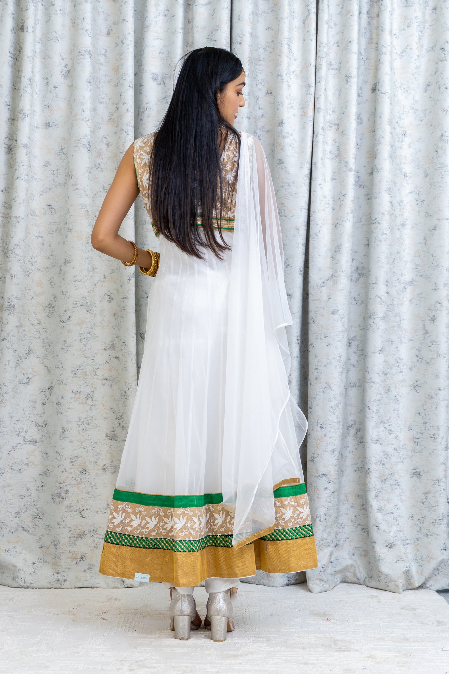 White Net Punjabi Set