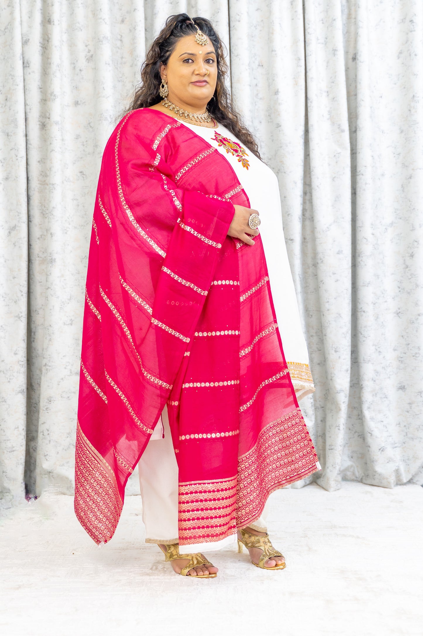 White Cotton Punjabi Set