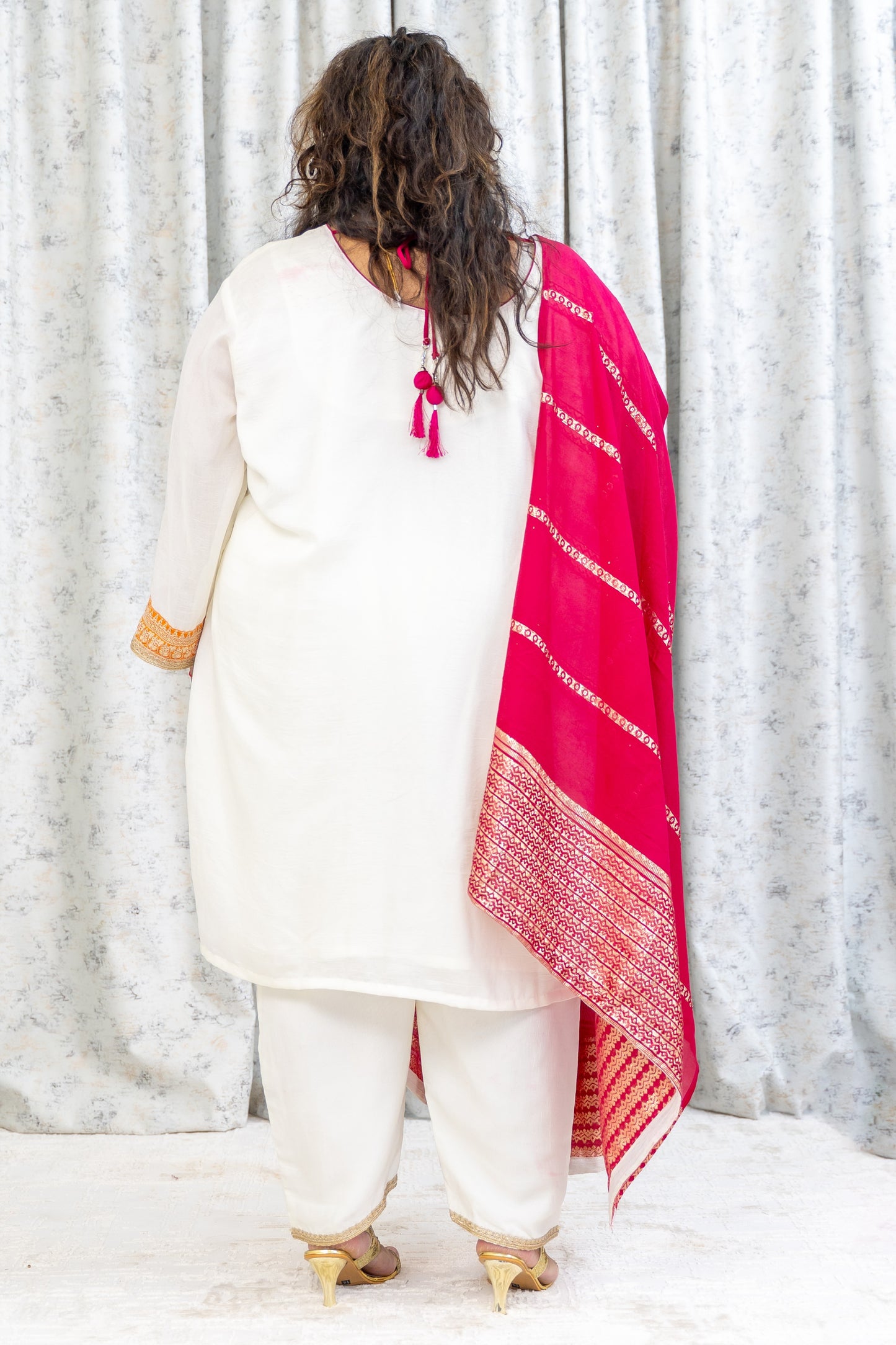 White Cotton Punjabi Set