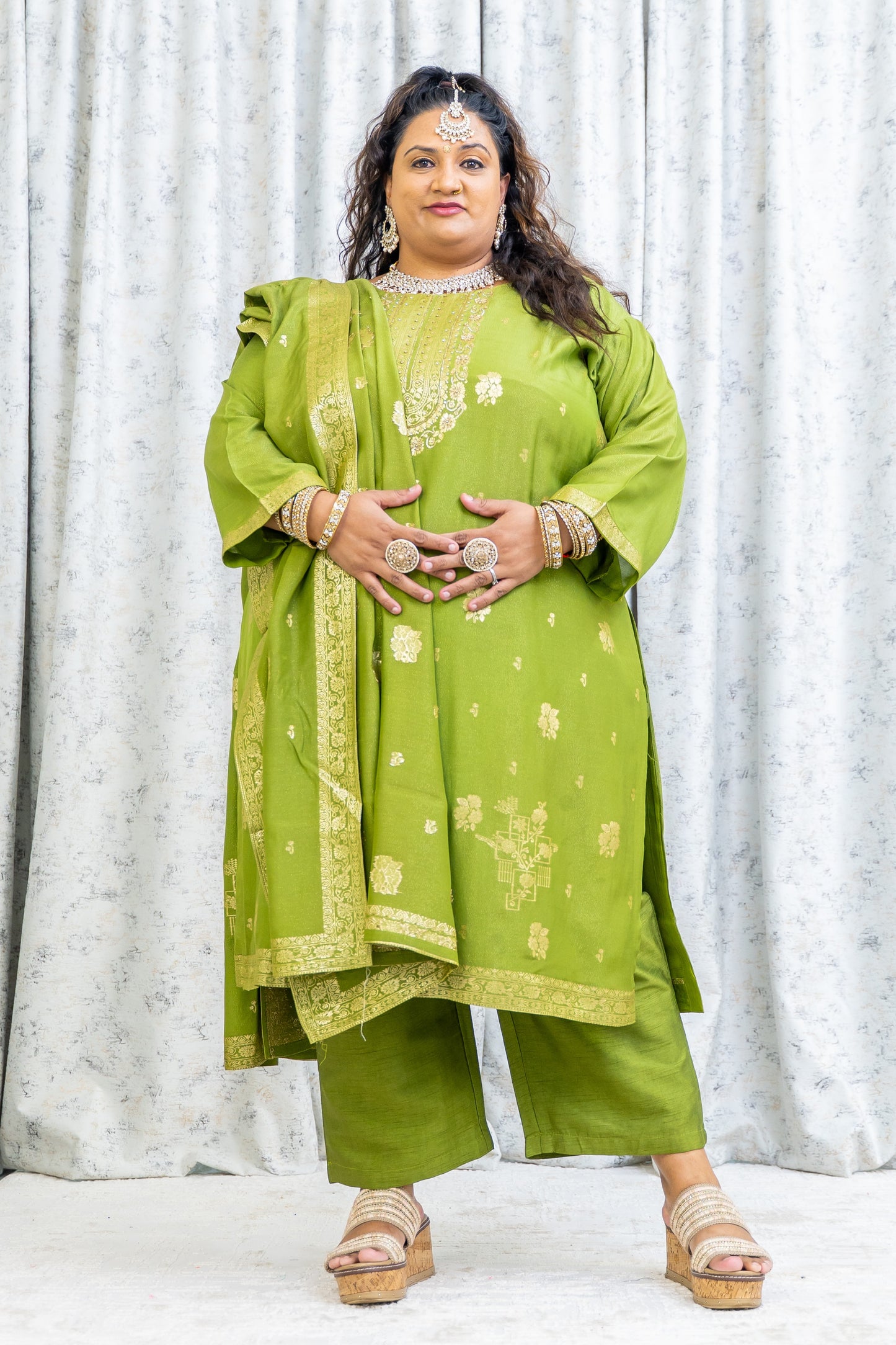 Green Punjabi Set